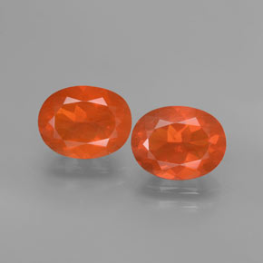 2.71 ct Orange Fire Opal Gemstone, Fire Opal Gem in Oval Facet Shape for Sale.