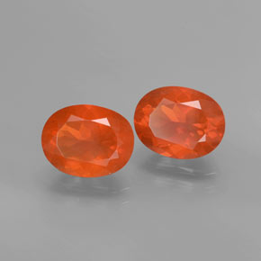 2.71 ct Orange Fire Opal Stone, Natural Fire Opal in Oval Facet Shape for Sale