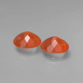 Fire Opal Gemstone in 9 x 7 mm (calibrated) Size for Sale, Fire Opal Stone in Reddish Orange Color
