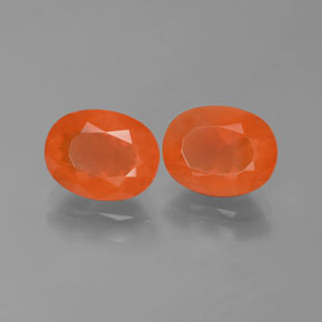 3.07 ct Orange Fire Opal Stone, Natural Fire Opal in Oval Facet Shape for Sale