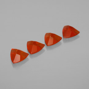 Fire Opal Gemstone in 5.2 x 5.1 mm Size for Sale, Fire Opal Stone in Reddish Orange Color