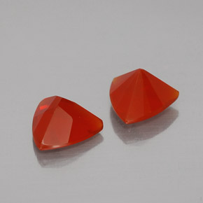 Fire Opal Gemstone in 7 x 7 mm (calibrated) Size for Sale, Fire Opal Stone in Reddish Orange Color
