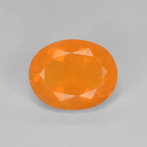 Medium Orange Opale di fuoco Gem - 1.9ct Ovale sfaccettato (ID: 366820)