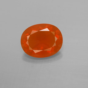1.9ct Oval Facet Reddish Orange Fire Opal Gem for sale 1.9ct Oval Facet Reddish Orange Fire Opal Gem (ID: 366823)