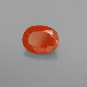 1.22 ct Orange Fire Opal Stone, Natural Fire Opal in Oval Facet Shape for Sale