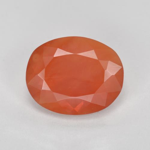 Medium Orange Feueropal Edelstein - 1.7ct Oval facettiert (ID: 366825)