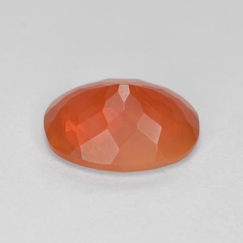 Fire Opal Gemstone in 10 x 8 mm (calibrated) Size for Sale, Fire Opal Stone in Medium Orange Color