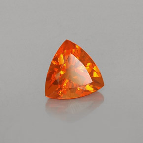 0.57 ct Orange Fire Opal Stone, Natural Fire Opal in Trillion Facet Shape for Sale