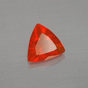 0.37 ct Orange Fire Opal Stone, Natural Fire Opal in Trillion Facet Shape for Sale