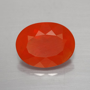 3.2ct Oval Facet Reddish Orange Fire Opal Gem for sale 3.2ct Oval Facet Reddish Orange Fire Opal Gem (ID: 366922)