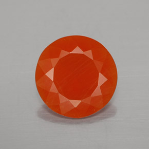 2.22 ct Orange Fire Opal Gemstone, Fire Opal Gem in Diamond-Cut Shape for Sale.
