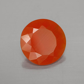 2.22 ct Orange Fire Opal Stone, Natural Fire Opal in Diamond-Cut Shape for Sale