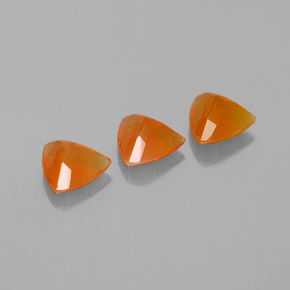 Fire Opal Gemstone in 6 x 6 mm (calibrated) Size for Sale, Fire Opal Stone in Orange Color