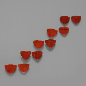 Fire Opal Gemstone in 4 x 4 mm (calibrated) Size for Sale, Fire Opal Stone in Reddish Orange Color