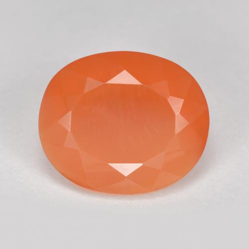Warm Apricot Orange Fire Opal Gem - 2.7ct Oval Facet (ID: 367044)