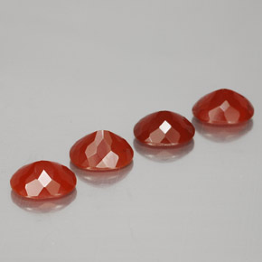 Fire Opal Gemstones in 8 x 6 mm (calibrated) Size for Sale, Fire Opal Stones in Fire Red Color