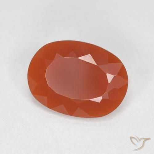 1.12 ct Red Fire Opal Stone, Natural Fire Opal in Oval Facet Shape for Sale
