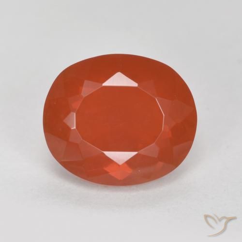 1.5 ct Oval Cut Fire Opal, 8.6 x 7.3 mm From Mexico, Photo A