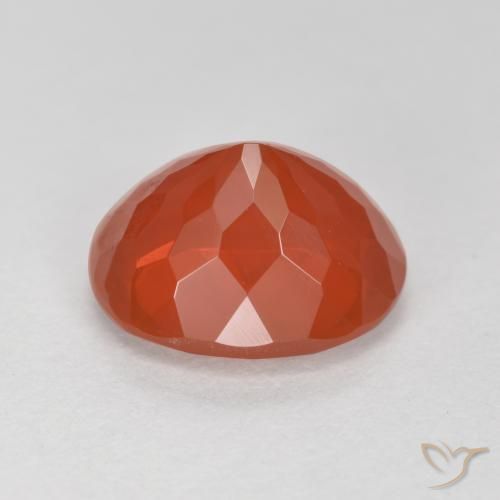 Fire Opal Gemstone in 8.6 x 7.3 mm Size for Sale, Fire Opal Stone in Orange Red Color