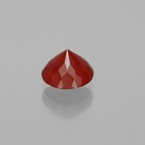 Fire Opal Gemstone in 8 mm (calibrated) Size for Sale, Fire Opal Stone in Reddish Orange Color