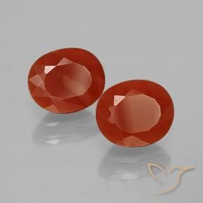 2.35 ctw Red Fire Opal Stones, Natural Fire Opal in Oval Facet Shape for Sale