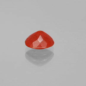 Fire Opal Gemstone in 8 x 6.3 mm Size for Sale, Fire Opal Stone in Reddish Orange Color