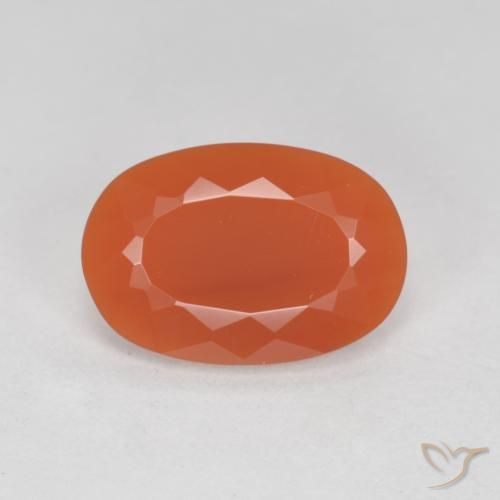 1.27 ct Oval Cut Fire Opal, 10 x 6.9 mm From Mexico, Photo A