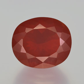 4.68 ct Red Fire Opal Gemstone, Fire Opal Gem in Oval Facet Shape for Sale.