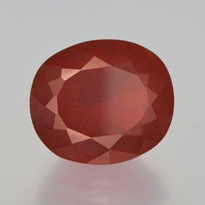 4.68 ct Red Fire Opal Stone, Natural Fire Opal in Oval Facet Shape for Sale