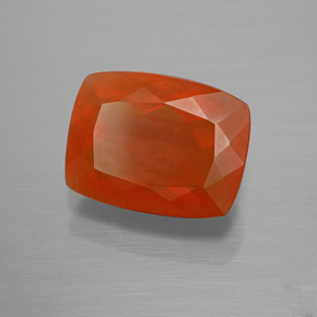3.70 ct Orange Fire Opal Stone, Natural Fire Opal in Cushion-Cut Shape for Sale