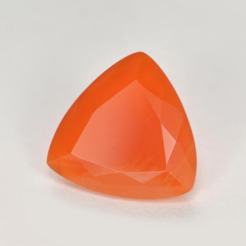 1.55 ct Orange Fire Opal Stone, Natural Fire Opal in Trillion Facet Shape for Sale