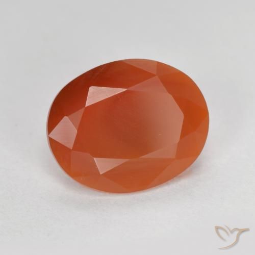 1.74 ct Red Fire Opal Stone, Natural Fire Opal in Oval Facet Shape for Sale