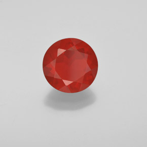 1.79 ct Orange Fire Opal Stone, Natural Fire Opal in Round Facet Shape for Sale