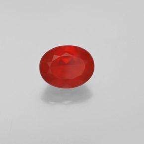 1.47 ct Orange Fire Opal Stone, Natural Fire Opal in Oval Facet Shape for Sale