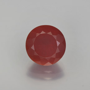 2.00 ct Orange Fire Opal Gemstone, Fire Opal Gem in Round Facet Shape for Sale.