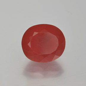 2.50 ct Red Fire Opal Stone, Natural Fire Opal in Oval Facet Shape for Sale