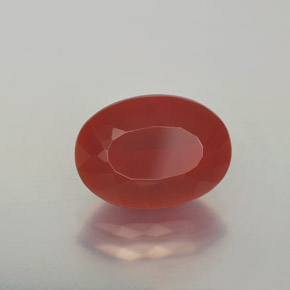 1.90 ct Red Fire Opal Stone, Natural Fire Opal in Oval Facet Shape for Sale