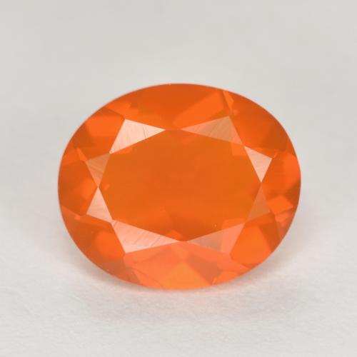 1.2ct Oval Facet Orange Fire Opal Gem for sale 1.2ct Oval Facet Orange Fire Opal Gem (ID: 369520)
