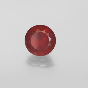 1.27 ct Red Fire Opal Stone, Natural Fire Opal in Round Facet Shape for Sale