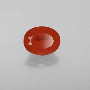 1.29 ct Orange Fire Opal Stone, Natural Fire Opal in Oval Facet Shape for Sale