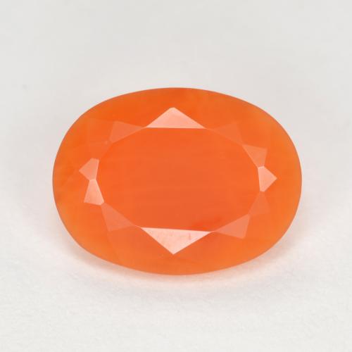 Красновато-оранжевый Огненный Опал Камень - 1.2ct Фасетный Овал (ID: 369570)
