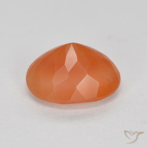 Fire Opal Gemstone in 9 x 7.4 mm Size for Sale, Fire Opal Stone in Medium Orange Color