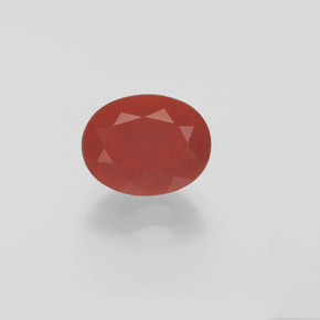 Medium Red Fire Opal Gem - 1.4ct Oval Facet (ID: 369573)