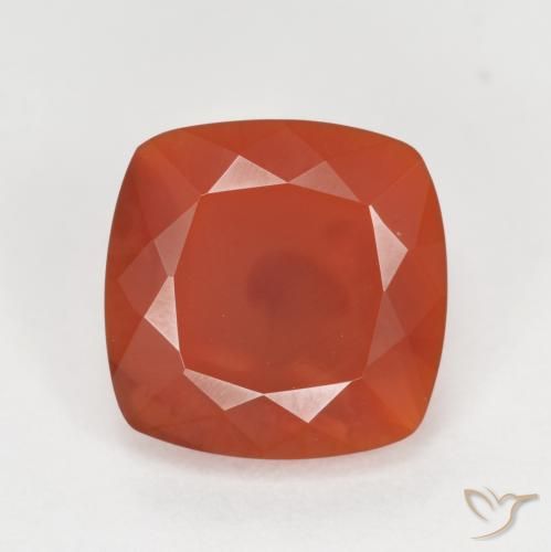 1.68 ct Cushion Cut Fire Opal, 8.6 x 8.5 mm From Mexico, Photo A