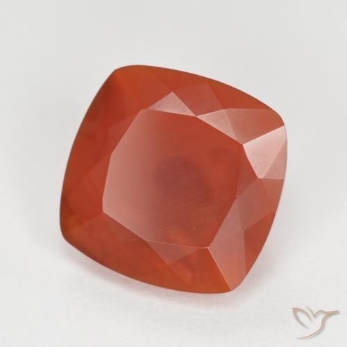 1.68 ct Red Fire Opal Stone, Natural Fire Opal in Cushion-Cut Shape for Sale