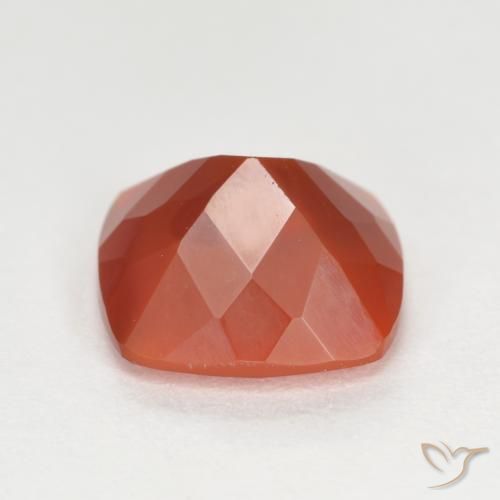 Fire Opal Gemstone in 8.6 x 8.5 mm Size for Sale, Fire Opal Stone in Light Orange Red Color