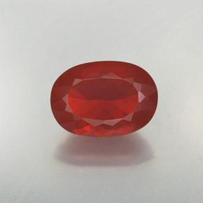 3.09 ct Orange Fire Opal Gemstone, Fire Opal Gem in Oval Facet Shape for Sale.