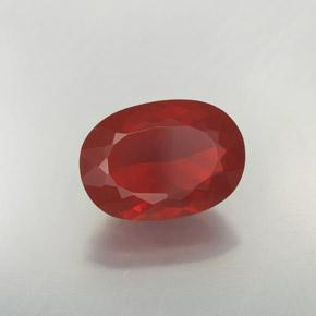 3.09 ct Orange Fire Opal Stone, Natural Fire Opal in Oval Facet Shape for Sale