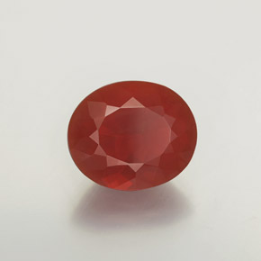 2.96 ct Red Fire Opal Stone, Natural Fire Opal in Oval Facet Shape for Sale