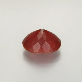Fire Opal Gemstone in 11.4 x 9.6 mm Size for Sale, Fire Opal Stone in Medium Red Color